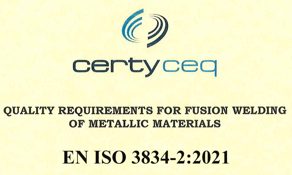 Certificato EN ISO 3834